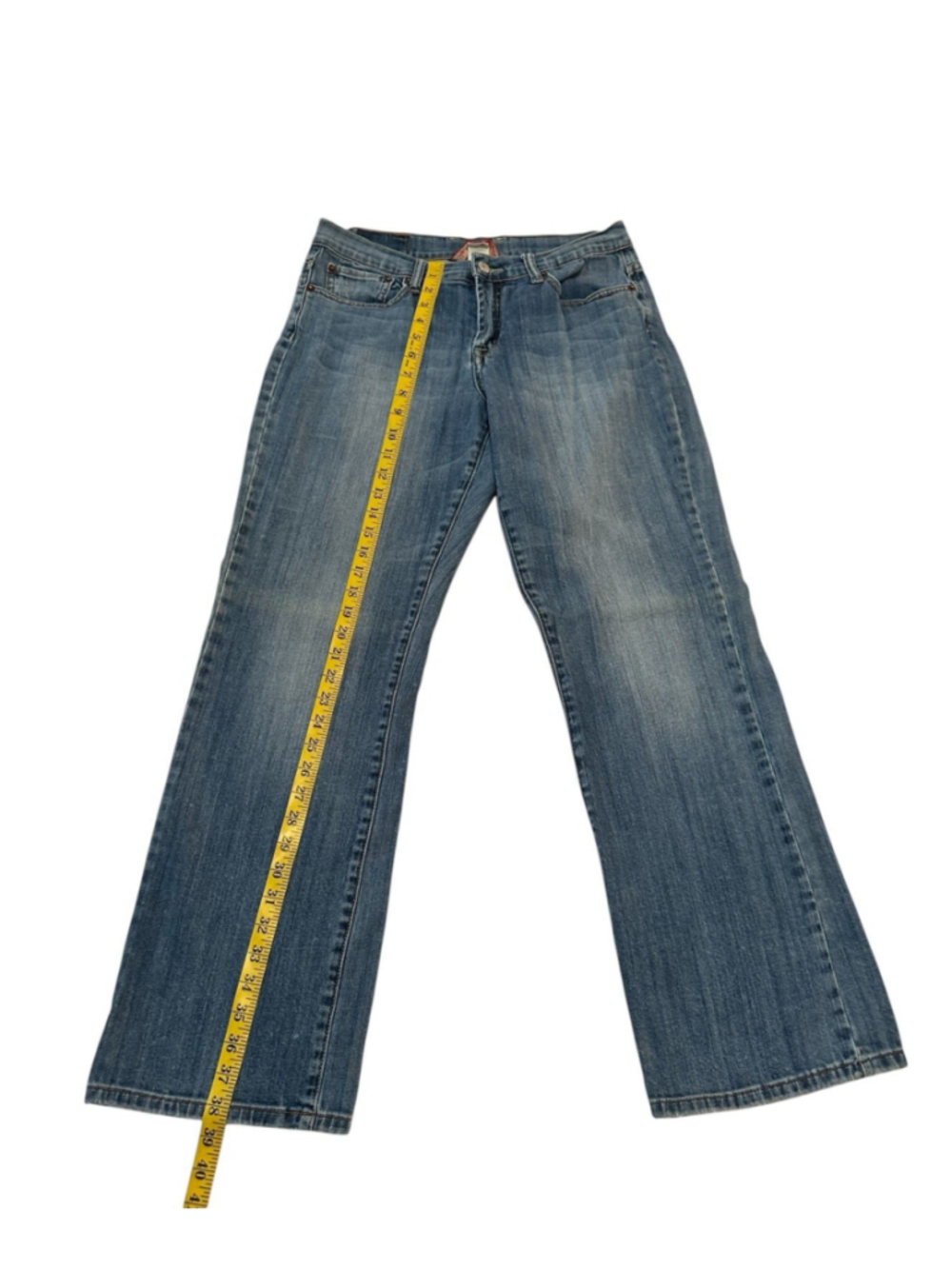 Lucky Brand Distressed Jeans Easy Rider Womens Size 10 / 30 X 33 Blue Bootcut - Picture 14 of 16